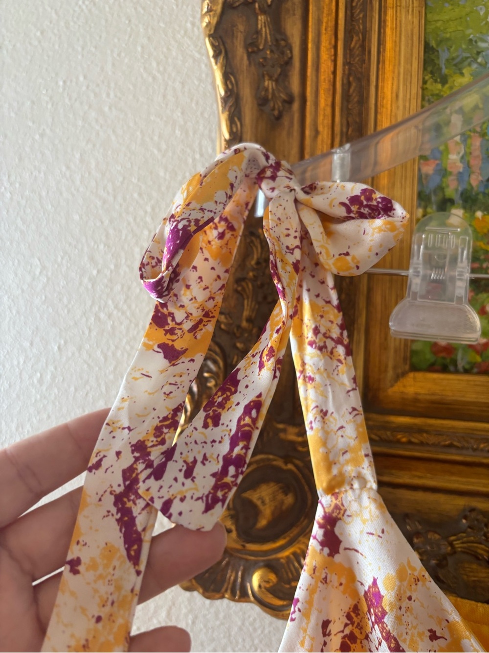 ADRIENNE LSU Purple & Gold Tie-Strap Tiered Romper - Picture 4 of 11